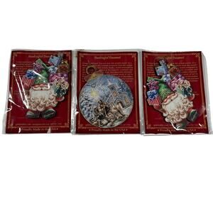 G DEBREKHT Santa Christmas Ornament Handcrafted Gift Santa Decor USA Lot 3